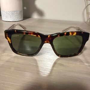 Brand New Salvatore Ferragamo Rectangular Tortoise Shell Sunglasses